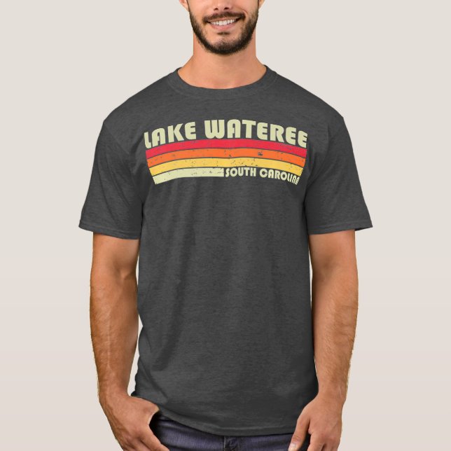 LAKE WATEREE SOUTH CAROLINA Funny Fishing Summer T Shirt (Framsida)