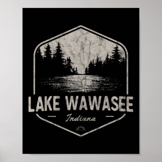Lake Wawasee Indiana Utomhus Vintage  Poster