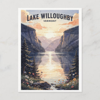 Lake Willoughby Vermont Vintage Resa Vykort