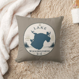 Lake Winnibigoshish Semesterhus Dekoration & Souve Kudde