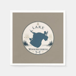 Lake Winnibigoshish Semesterhus Dekoration & Souve Pappersservett