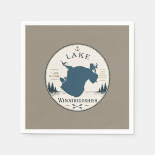 Lake Winnibigoshish Semesterhus Dekoration & Souve Pappersservett