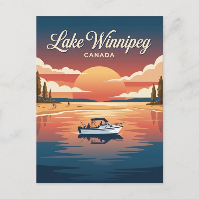 Lake Winnipeg Kanada Vykort (Framsida)