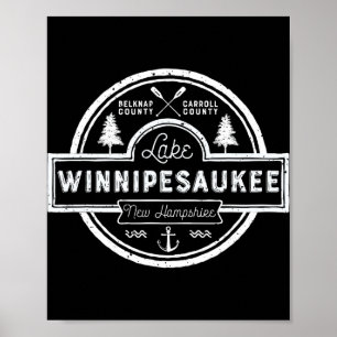 Lake Winnipesaukee New Hampshire Män Kvinnor Camng Poster