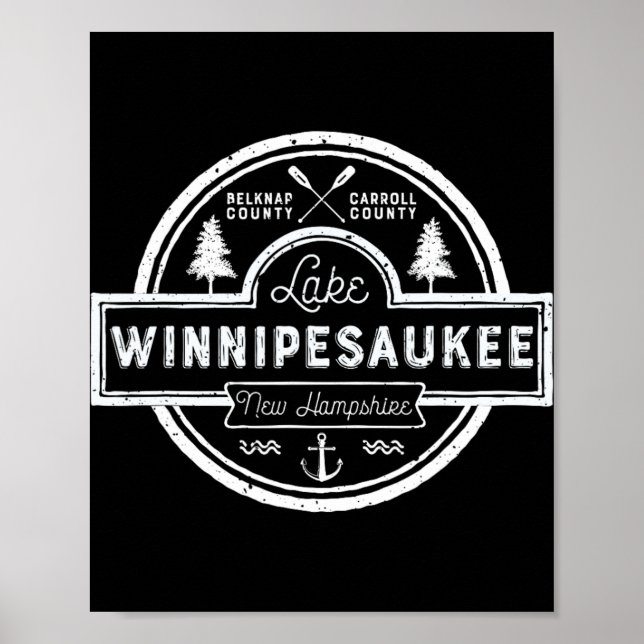 Lake Winnipesaukee New Hampshire Men Women Camng  Poster (Framsidan)