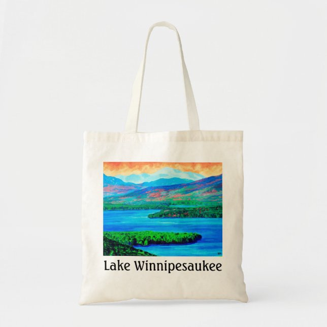Lake Winnipesaukee Tote Bag Tygkasse (Framsidan)