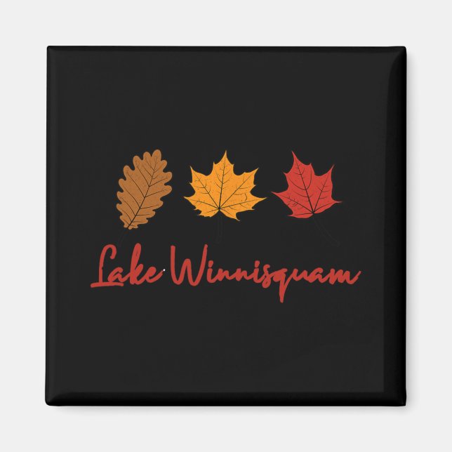 Lake Winnisquam Fall Foliage Autumn Leaf Ing Oak M Magnet (Framsidan)