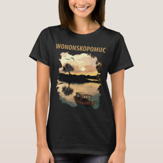 Lake Wononscopomuc CT Retro Resa T Shirt