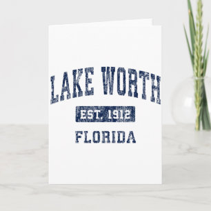 Lake Worth Florida Fl Vintage Etablerad Sport D Kort