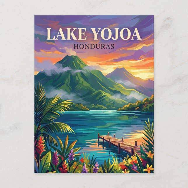 Lake Yojoa Honduras Vykort (Framsida)