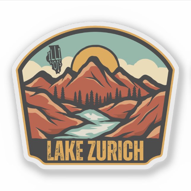 Lake Zurich, Illinois  Klistermärken (Framsida)
