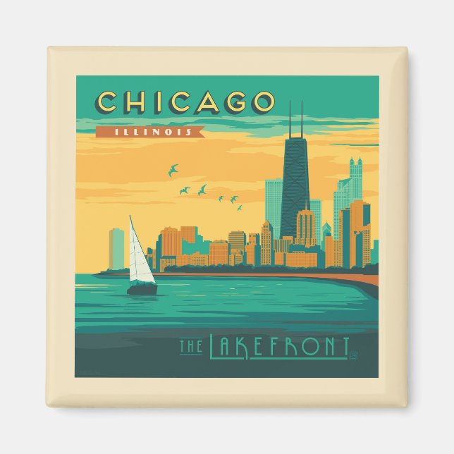Lakefront | Chicago, Illinois Magnet (Framsidan)
