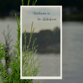 Lakefront Sjö View Grått Papper Guest Towels Pappersservett