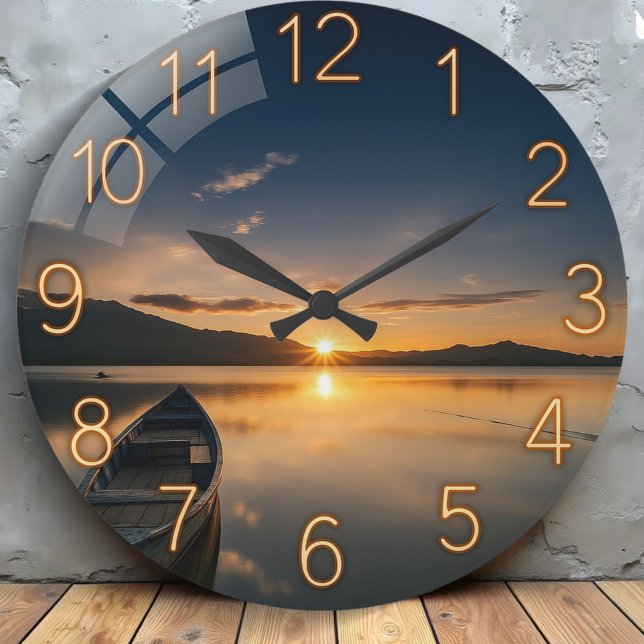 Lakehouse Nautical mountain  Stor Klocka (Skapare uppladdad)