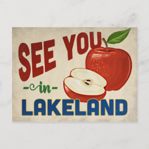 Lakeland Florida Apple - Vintage resor Vykort