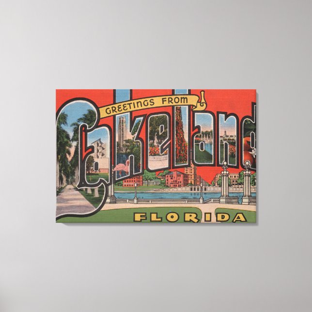 Lakeland, Florida - Stora Brev Scenes Canvastryck (Framsida)