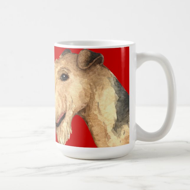 Lakeland Terrier Färg Block Kaffemugg (Höger)