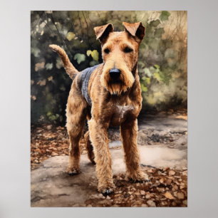 Lakeland Terrier Hund Art Print Poster