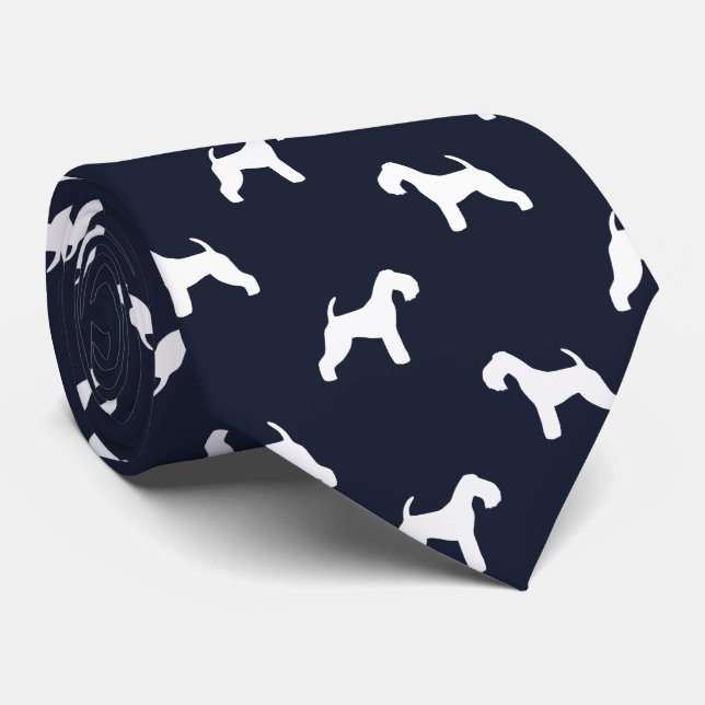 Lakeland Terrier Hund Silhouettes Midnight Blue Slips (Rullad)