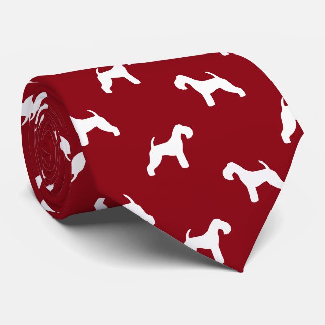 Lakeland Terrier Hund Silhouettes Mönster Red Slips (Rullad)