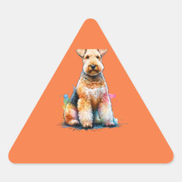 Lakeland Terrier Hund Triangelformat Klistermärke