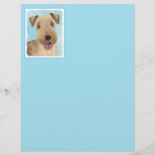 Lakeland Terrier-målning - Cute Original Hund Art (Framsida)