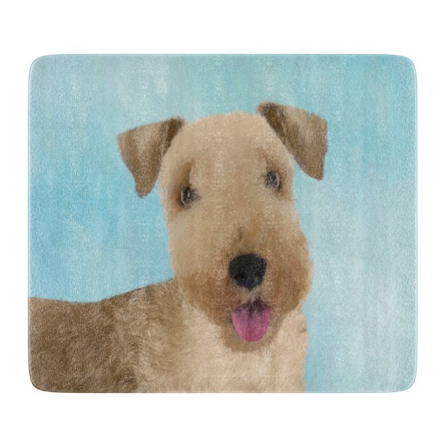 Lakeland Terrier-målning - Cute Original Hund Art (Framsidan)