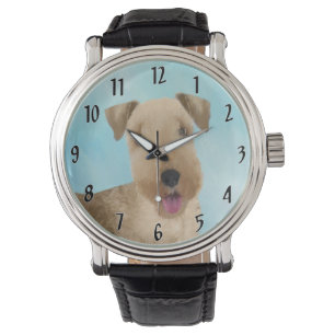 Lakeland Terrier-målning - Cute Original Hund Art Armbandsur