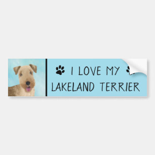 Lakeland Terrier-målning - Cute Original Hund Art Bildekal