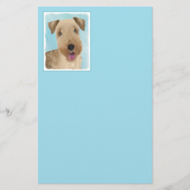 Lakeland Terrier-målning - Cute Original Hund Art Brevpapper (Framsida)