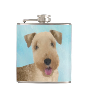 Lakeland Terrier-målning - Cute Original Hund Art Fickplunta