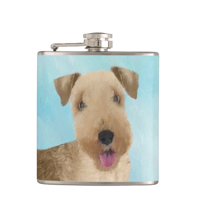 Lakeland Terrier-målning - Cute Original Hund Art Fickplunta (Framsidan)