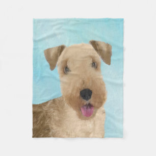 Lakeland Terrier-målning - Cute Original Hund Art Fleecefilt