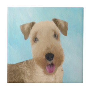Lakeland Terrier-målning - Cute Original Hund Art Kakelplatta