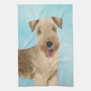 Lakeland Terrier-målning - Cute Original Hund Art Kökshandduk