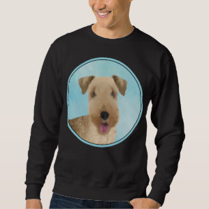 Lakeland Terrier-målning - Cute Original Hund Art Lång Ärmad Tröja
