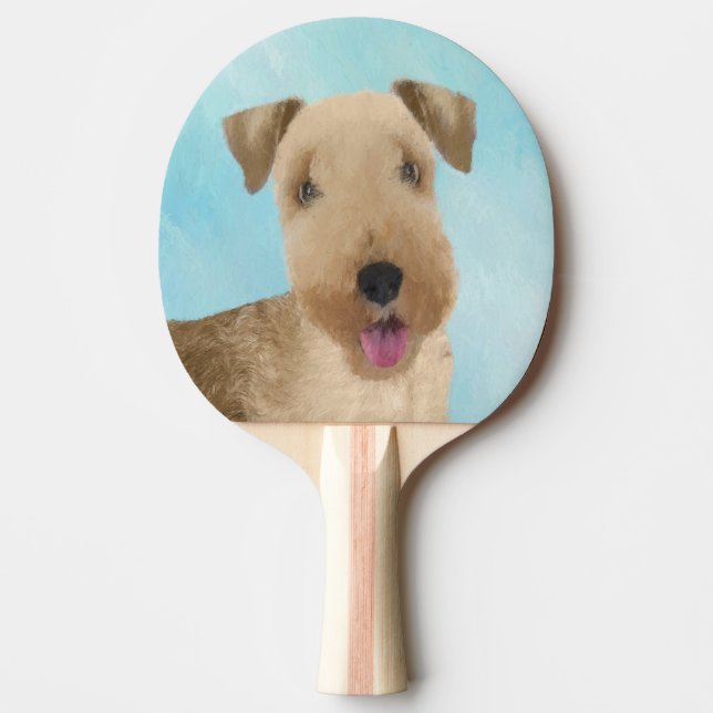 Lakeland Terrier-målning - Cute Original Hund Art Pingisracket (Framsidan)