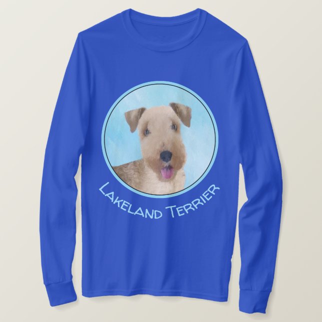 Lakeland Terrier-målning - Cute Original Hund Art T Shirt (Design framsida)