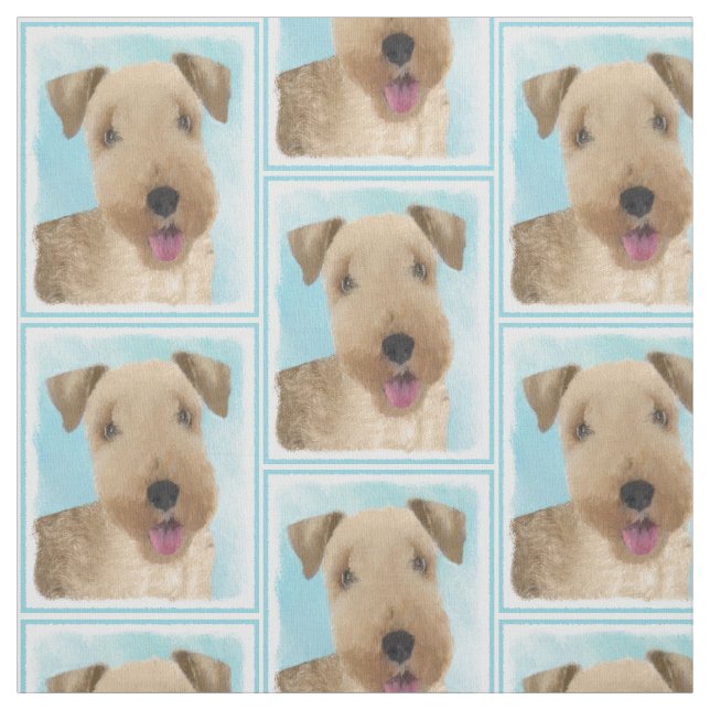 Lakeland Terrier-målning - Cute Original Hund Art Tyg (Provkarta)