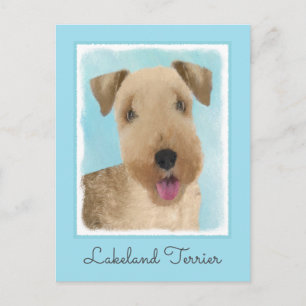 Lakeland Terrier-målning - Cute Original Hund Art Vykort