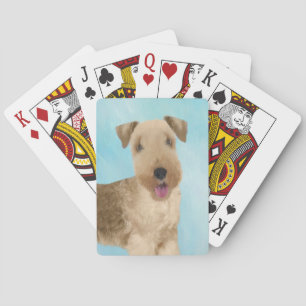 Lakeland Terrier-målning - Söt Original Hundkonst Casinokort