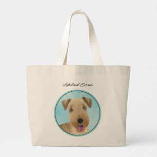 Lakeland Terrier Painting Cute Original Hund Art Jumbo Tygkasse