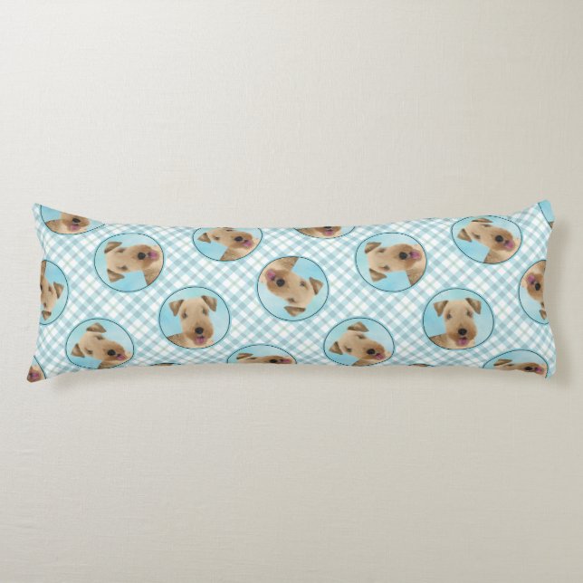 Lakeland Terrier Painting Cute Original Hund Art Kroppskudde (Framsidan)