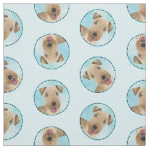Lakeland Terrier Painting Cute Original Hund Art Tyg