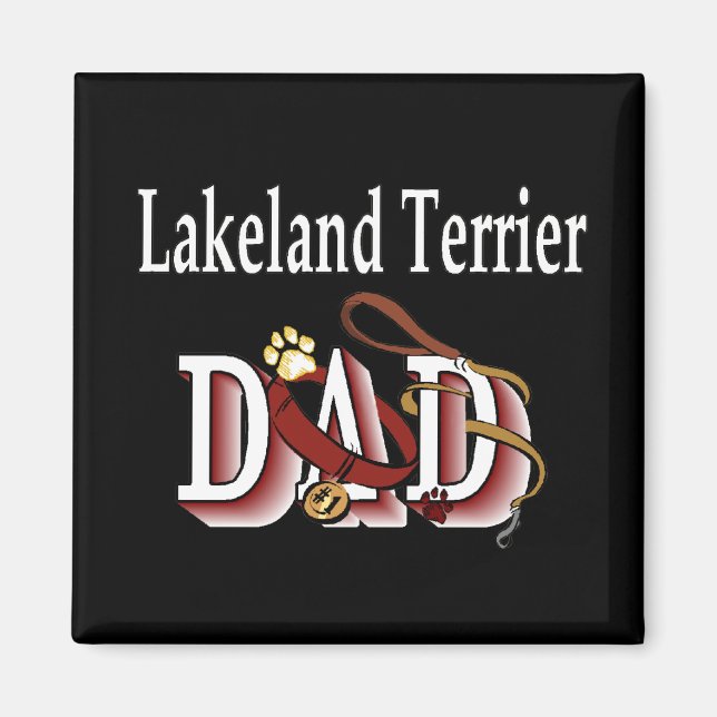 Lakeland Terrier pappa Magnet (Framsidan)