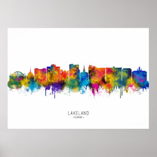 Lakeland USA Siluett Poster