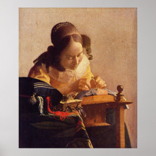 Lakemaker av Johannes Vermeer Poster