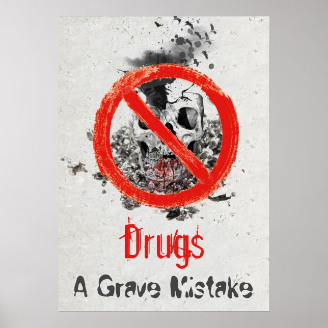 Läkemedel A Grate Mistake White Red Black Drug Abu Poster (Framsidan)