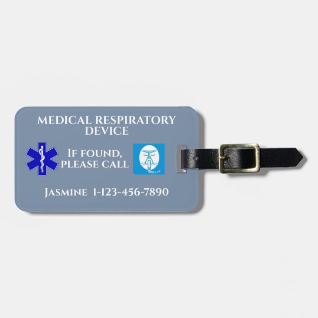 Läkemedel för andningsskydd CPAP Maskin Bagagebricka (Horisontell Framsida)