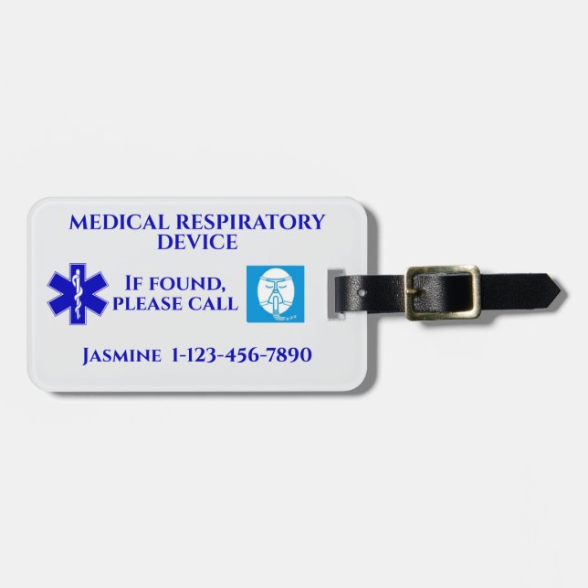 Läkemedel för andningsskydd CPAP Maskin Bagagebricka (Horisontell Framsida)